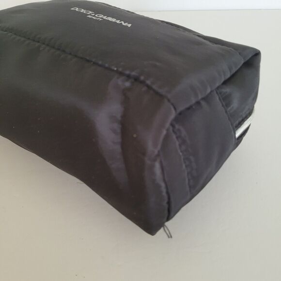 Dolce&Gabbana Beauty Black Nylon Toiletry Cosmetic Bag Case Pouch Zip Medium New - Picture 8 of 8